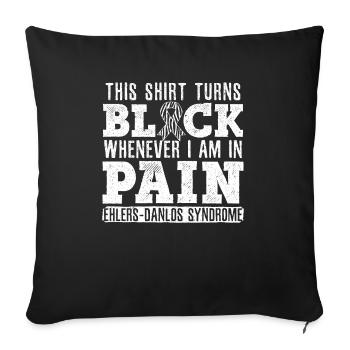 Cette chemise devient noire chaque fois que j’ai mal - Housse de coussin décorative 45 x 45 cm - noir - Devant
