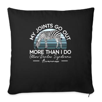 Mes articulations sortent plus que je ne le fais Ehlers-Danlos - Housse de coussin décorative 45 x 45 cm - noir - Devant