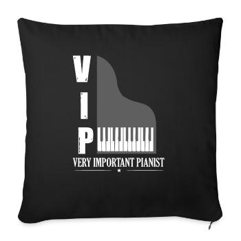 The Bacon Of Music Musician Piano - Sofakissenbezug 45 x 45 cm - Schwarz - Vorne