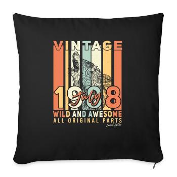 Birth greeting July 1988 - Sofa pillowcase 17,3'' x 17,3'' (45 x 45 cm) - black - Front