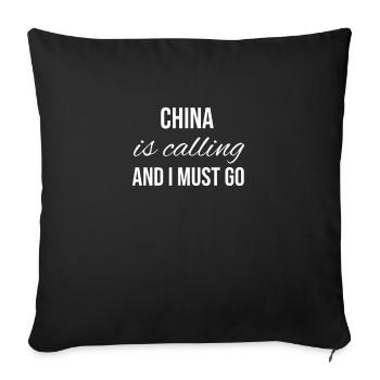 China - Sofakissenbezug 45 x 45 cm - Schwarz - Vorne