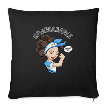 Fille argentine Incassable I Héritage Argentine - Housse de coussin décorative 45 x 45 cm - noir - Devant