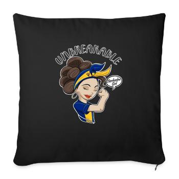Barbados Girl Unbreakable I Patrimoine de la Barbade - Housse de coussin décorative 45 x 45 cm - noir - Devant