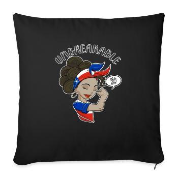 Chile Girl Unbreakable I Chile Heritage I Chile - Sofakissenbezug 45 x 45 cm - Schwarz - Vorne