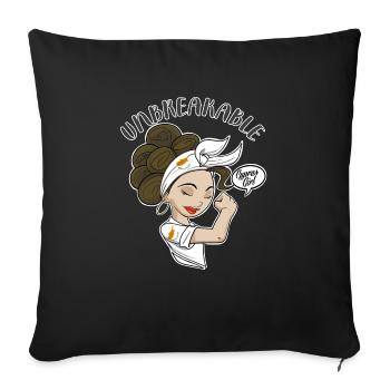 Cyprus Girl Unbreakable I Cyprus Heritage I - Sofa pillowcase 17,3'' x 17,3'' (45 x 45 cm) - black - Front