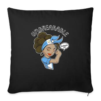 Fille guatémaltèque Incassable I Patrimoine Guatemala - Housse de coussin décorative 45 x 45 cm - noir - Devant