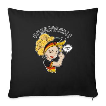 German Girl Unbreakable I German Heritage I - Sofakissenbezug 45 x 45 cm - Schwarz - Vorne