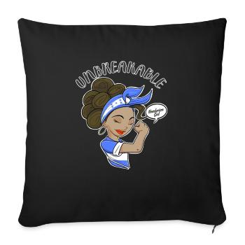 Hondurian Girl Unbreakable Hondurian Heritage - Housse de coussin décorative 45 x 45 cm - noir - Devant