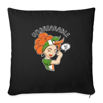 Irish Girl Unbreakable I Irish Heritage I Ireland - Sofa pillowcase 17,3'' x 17,3'' (45 x 45 cm) - black - Front