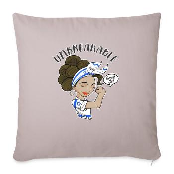 Fille israélienne incassable I Héritage israélien I - Housse de coussin décorative 45 x 45 cm - taupe clair - Devant