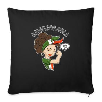 Italy Girl Unbreakable I Italy Heritage I - Sofa pillowcase 17,3'' x 17,3'' (45 x 45 cm) - black - Front