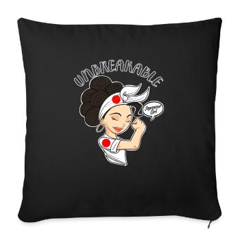 Japanese Girl Unbreakable I Japanese Heritage I - Sofa pillowcase 17,3'' x 17,3'' (45 x 45 cm) - black - Front