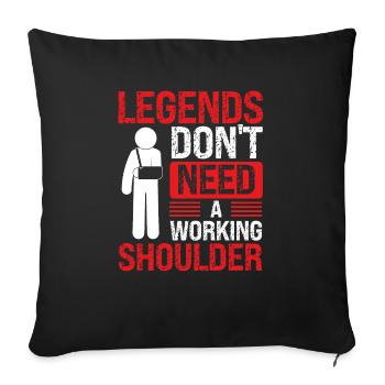 Rétablissez-vous bientôt Broken Should Survivor Broken Bone - Housse de coussin décorative 45 x 45 cm - noir - Devant