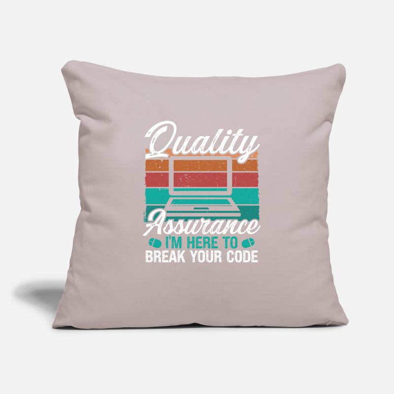 Test du code d’assurance qualité Ingénierie de l’assurance qualité Housse de coussin décorative 45 x 45 cm