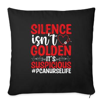 Accessoires d’infirmière auxiliaire de soins aux patients de l’APC - Housse de coussin décorative 45 x 45 cm - noir - Devant