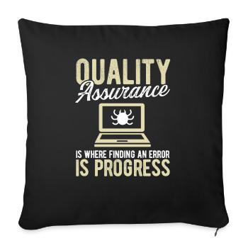Quality Assurance Code Testing QA Engineering Test - Sofa pillowcase 17,3'' x 17,3'' (45 x 45 cm) - black - Front