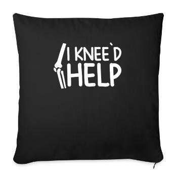 I Knee'd Help Surgery Knee Replacement Recovery - Sofa pillowcase 17,3'' x 17,3'' (45 x 45 cm) - black - Front