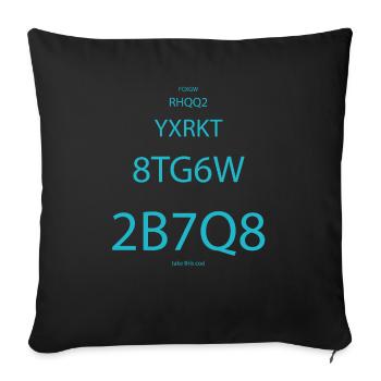 Destin - Housse de coussin décorative 45 x 45 cm - noir - Devant