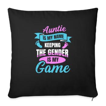 Gender Reveal Zitat für eine Hüterin des - Sofakissenbezug 45 x 45 cm - Schwarz - Vorne