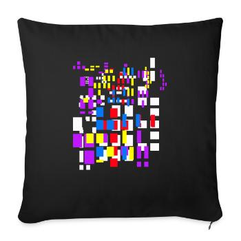 Pixel Pixel World Abstract City Kypto Dutch - Sofa pillowcase 17,3'' x 17,3'' (45 x 45 cm) - black - Front