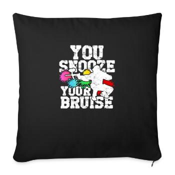 Funny Paintball You Snooze You Bruise - - Sofa pillowcase 17,3'' x 17,3'' (45 x 45 cm) - black - Front