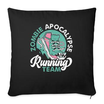 Zombie Apocalypse Running Team Halloween - Sofa pillowcase 17,3'' x 17,3'' (45 x 45 cm) - black - Front