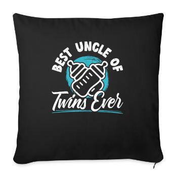Best Uncle Of Twins Proud Uncle Best Uncle Ever - Sofa pillowcase 17,3'' x 17,3'' (45 x 45 cm) - black - Front