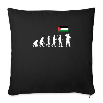 Palestine Gift Free Palestine Gaza Strip - Sofa pillowcase 17,3'' x 17,3'' (45 x 45 cm) - black - Front