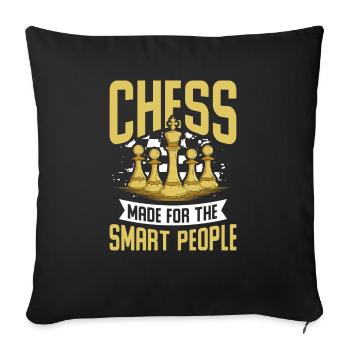Chess - Sofa pillowcase 17,3'' x 17,3'' (45 x 45 cm) - black - Front