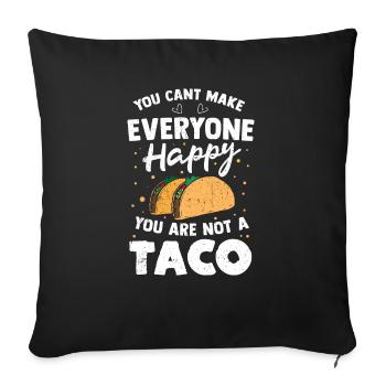 Taco Mexico Food Fast Food Nachos Fiesta Salsa - Sofa pillowcase 17,3'' x 17,3'' (45 x 45 cm) - black - Front