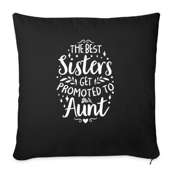 Aunt - Sofa pillowcase 17,3'' x 17,3'' (45 x 45 cm) - black - Front
