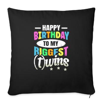 Herzlichen Glückwunsch zum Geburtstag an meine - Sofakissenbezug 45 x 45 cm - Schwarz - Vorne