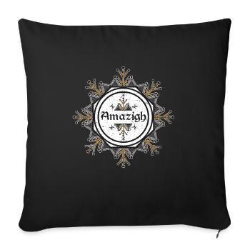 AMAZIGH MORIFES POTERIES KABYLE - Housse de coussin décorative 45 x 45 cm - noir - Devant