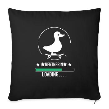 Rentnerin Pension Ruhestand Geschenk Für Damen - Sofa pillowcase 17,3'' x 17,3'' (45 x 45 cm) - black - Front