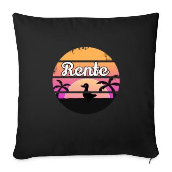 Ruhestand Pension Retro Geschenk Damen Retro Ente - Sofa pillowcase 17,3'' x 17,3'' (45 x 45 cm) - black - Front