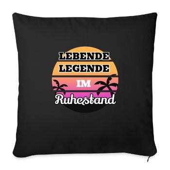 Retro Pension Geschenkidee Rentner für Herren - Sofa pillowcase 17,3'' x 17,3'' (45 x 45 cm) - black - Front