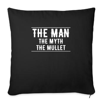 L’homme Le mythe le mulet Chemise Vokuhila - Housse de coussin décorative 45 x 45 cm - noir - Devant