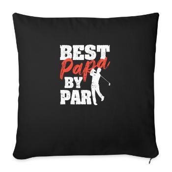 Bester Papa von Par Funny Vatertag Golfspieler Opa - Sofakissenbezug 45 x 45 cm - Schwarz - Vorne
