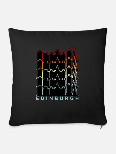 Schottland Edinburgh Castle Geschenk - Sofakissenbezug 45 x 45 cm - Schwarz