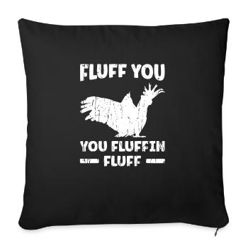 Fluff you you fluffin fluff - Colorful Cockatiel - Sofa pillowcase 17,3'' x 17,3'' (45 x 45 cm) - black - Front