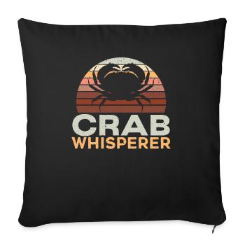 Crab Whisperer Crab Lover Crabulous Crabby Seafood - Sofa pillowcase 17,3'' x 17,3'' (45 x 45 cm) - black - Front