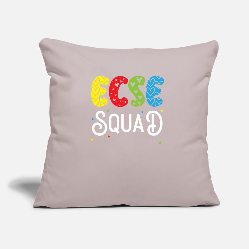 ECSE Squad Speducator SPED Enseignant Autisme Housse de coussin décorative 45 x 45 cm