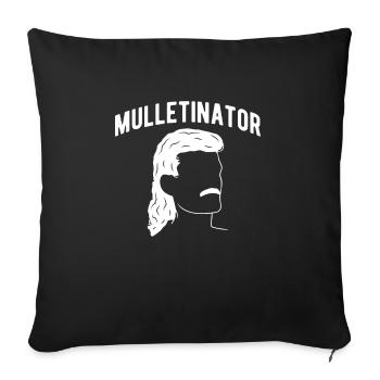 Mulletinator Mullet Vokuhila Shirt - Sofa pillowcase 17,3'' x 17,3'' (45 x 45 cm) - black - Front