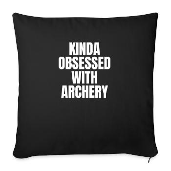 KINDA OBSESSDD WTIH SHOOTING ARROWS - Sofakissenbezug 45 x 45 cm - Schwarz - Vorne