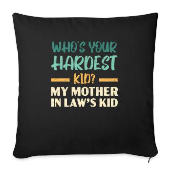 Sarcasme Humour Drôles Blagues Sarcastiques Humoristique - Housse de coussin décorative 45 x 45 cm - noir - Devant