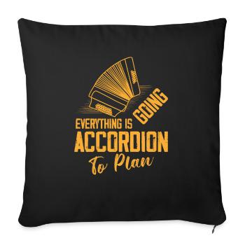 Everything Is Going Accordion To Plan Polka Music - Sofakissenbezug 45 x 45 cm - Schwarz - Vorne
