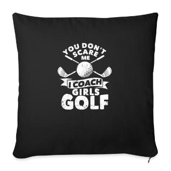 Drôles d’entraîneurs de golf Tu ne me fais pas peur je - Housse de coussin décorative 45 x 45 cm - noir - Devant