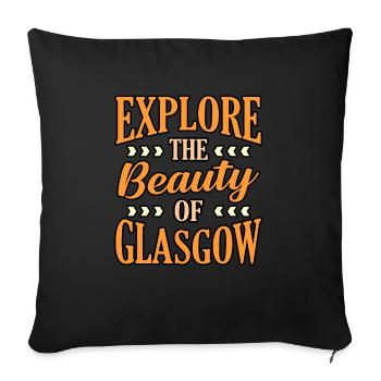 Découvrez le cadeau de Beauty Glasgow - Housse de coussin décorative 45 x 45 cm - noir - Devant