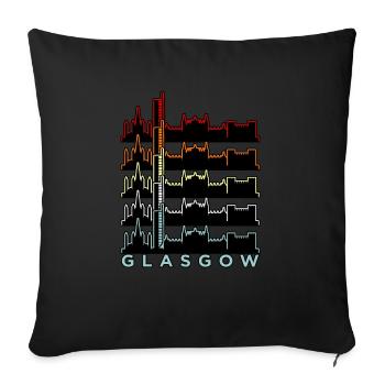 L’Écosse fière de son cadeau à Glasgow - Housse de coussin décorative 45 x 45 cm - noir - Devant