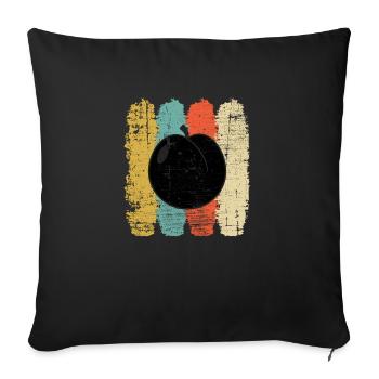 Apricot Fruit Lover Retro Veggie Diet Gift idea - Sofa pillowcase 17,3'' x 17,3'' (45 x 45 cm) - black - Front